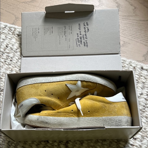 Golden Goose Yellow Sneakers sz 7 / 37 - Picture 1 of 8